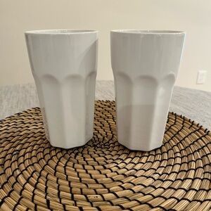 Vintage Ikea White Ceramic Tumblers, Pokal